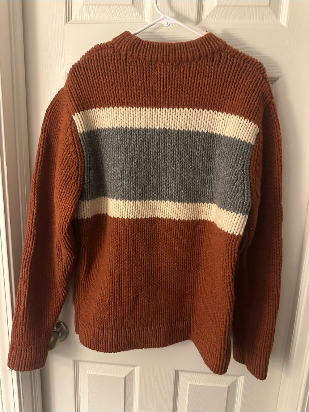 Vintage American Eagle Outfitters. Rust, Cream, Gray Sweater. 80% lambs wool. - Picture 3 of 4